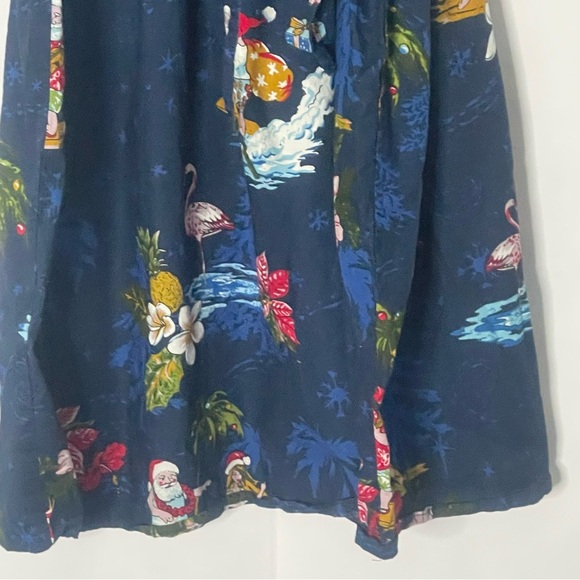 Hawaii Hangover navy blue Christmas empire girls dress Size 10 holiday novelty - Picture 5 of 11